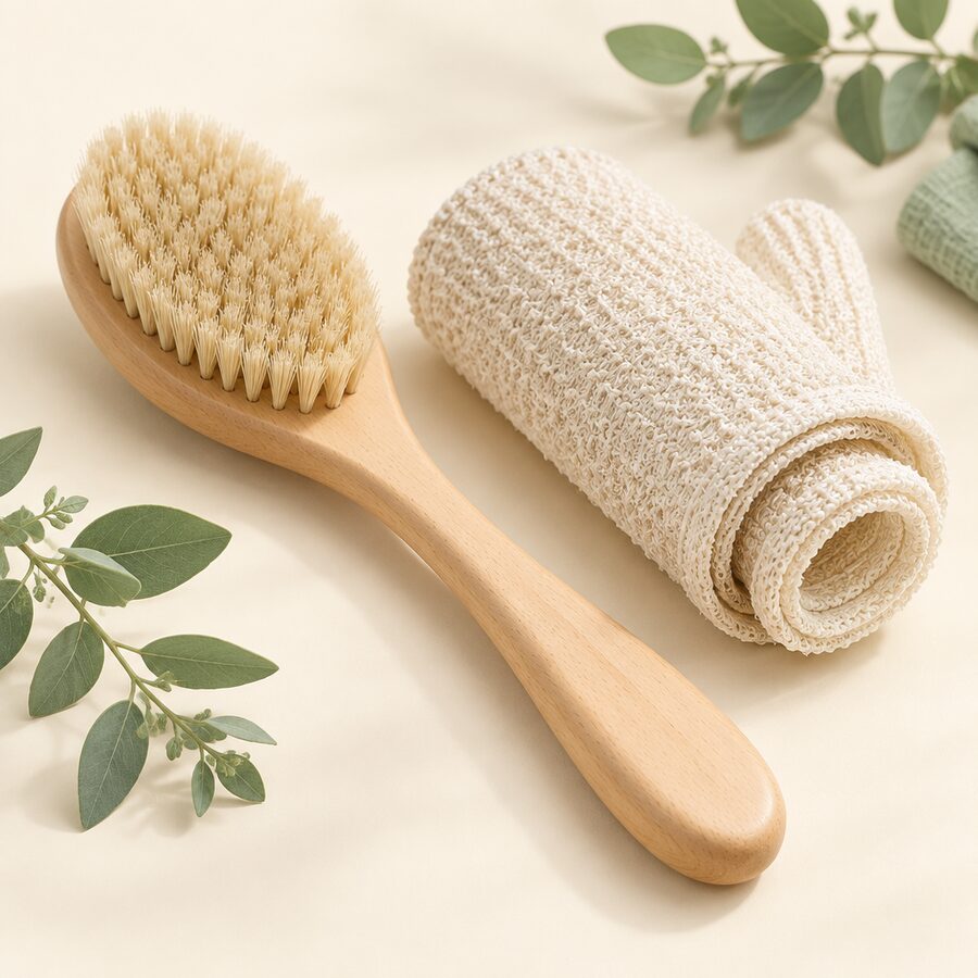 Natural Bristle Dry Body Brush