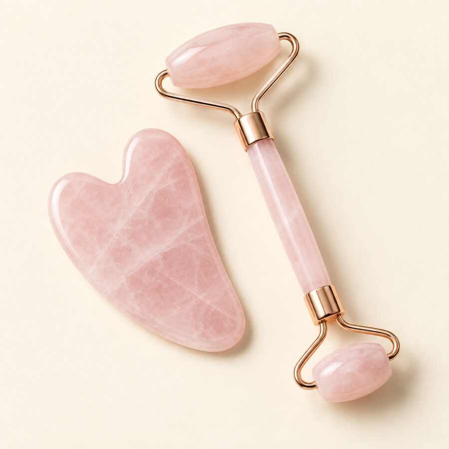 Rose Quartz Gua Sha & Roller
